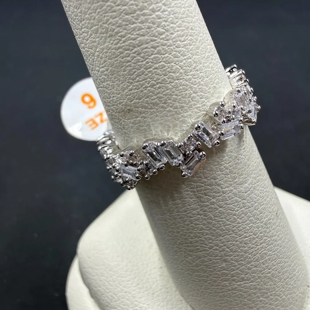 Bomb Party Now's The Time Size 6 Ring Diamond CZ RBP5912 Rhodium
